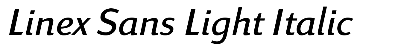 Linex Sans Light Italic